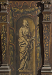 Iustitia (sprawiedliwość). Malowidło na szafie w sali klejnotowej.