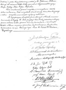 Protokół komisyjnego otwarcia trumienki ze szczątkami ks. Piotra Skargi z 1912 r. Archiwum Państwowe w Krakowie.